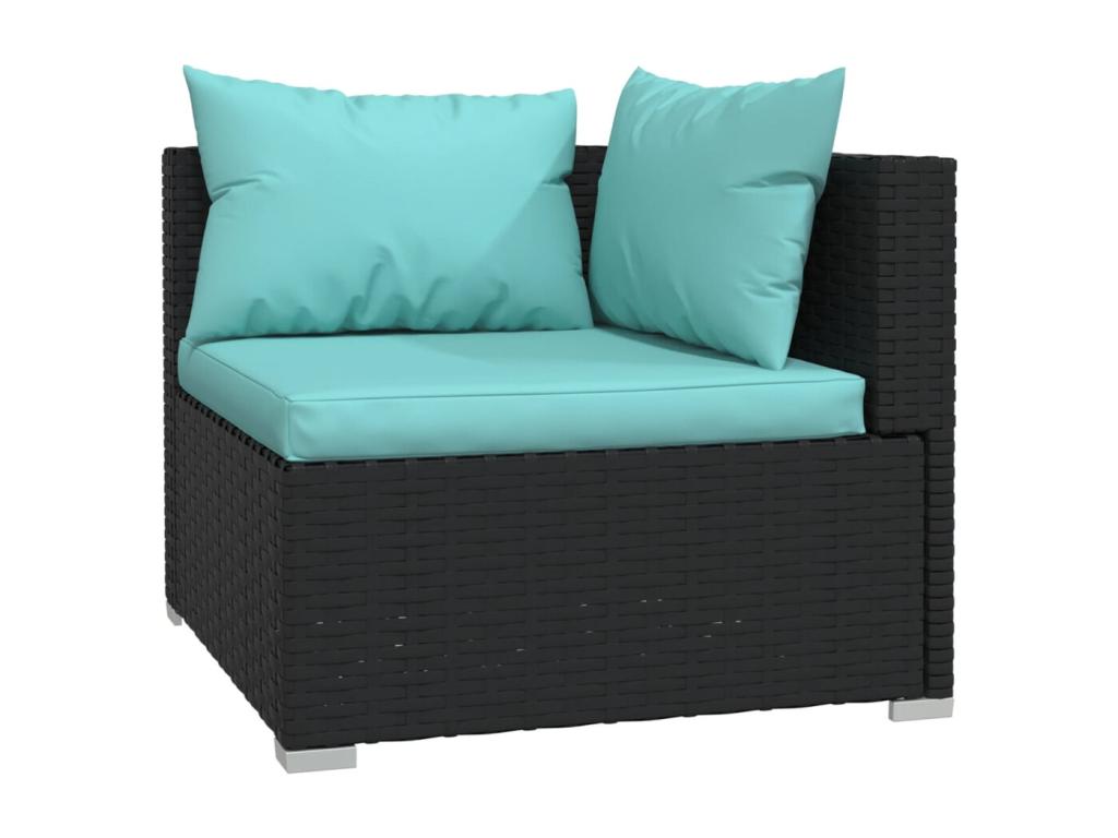 Black Woven Resin Wicker Outdoor Furniture Set - dlz1766575941671