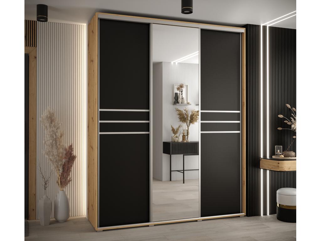 Black Wardrobe, 190 x 45 x 235.2 cm - dlz1766576285623