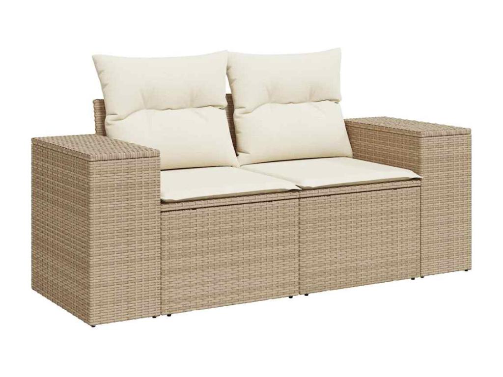 Beige Woven Resin Wicker Outdoor Furniture Set - dlz1766576222777