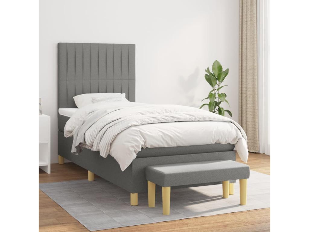 Gray Fabric Mattress, 90 x 200 cm