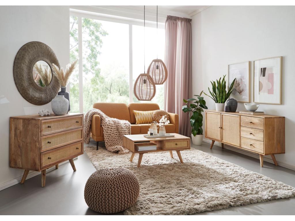 Brown Solid Wood Coffee Table, 90 x 40 x 45 cm