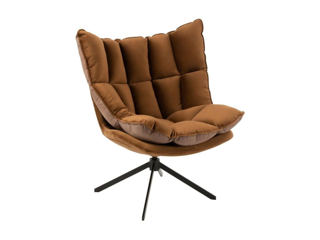 Brown Fabric Accent Chair