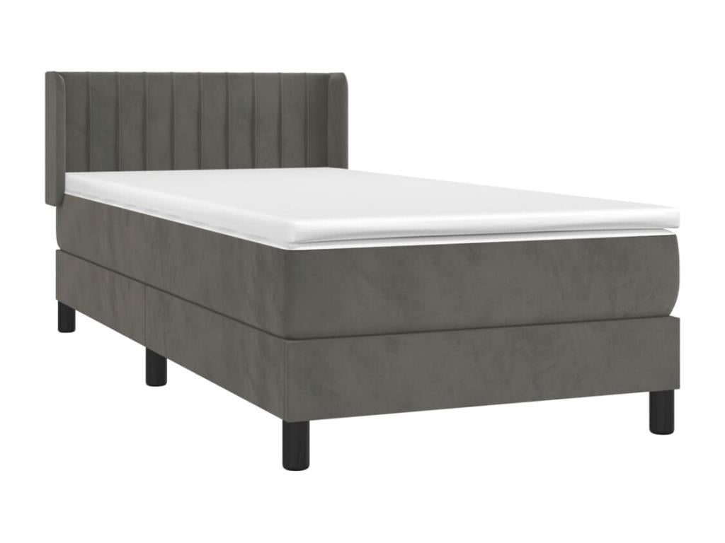 Gray Velvet Mattress, 90 x 190 cm - dlz1766576482097