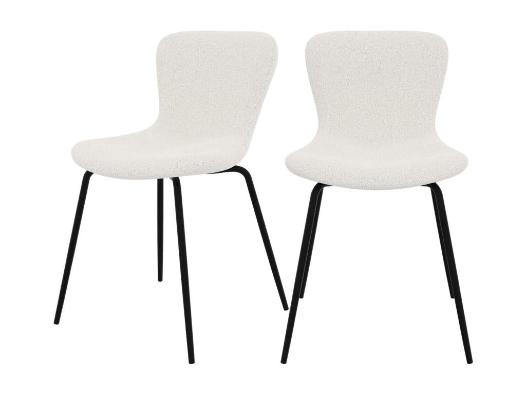 White Boucle Fabric Home Furniture