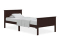 Brown Pine Wood Bed Frame, 100 x 200 cm