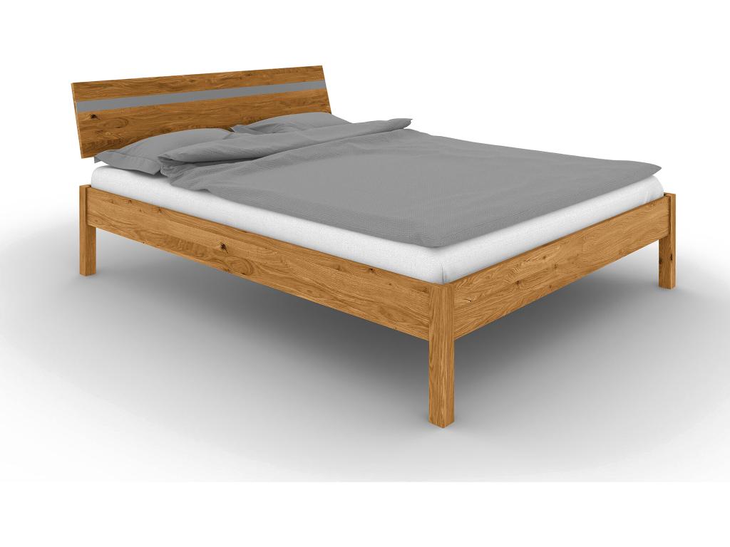 Natural Oak Wood Bed, 160 x 200 cm