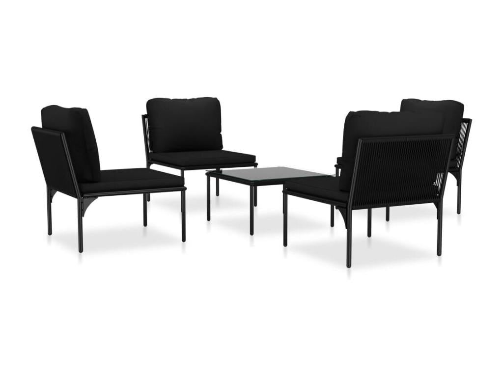 Black Outdoor Furniture Set