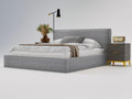 Gray Boucle Fabric Bed, 200 x 200 cm