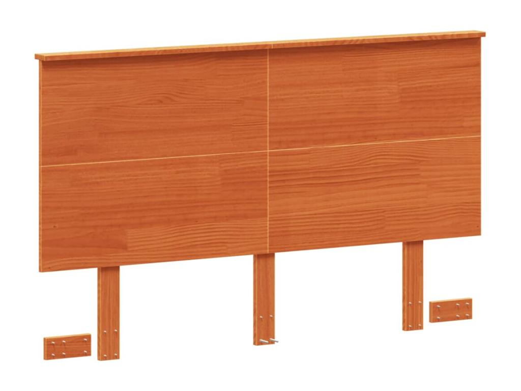 Brown Solid Wood Bed