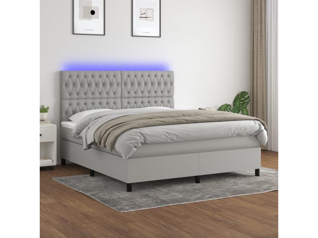 Gray Fabric Mattress, 160 x 200 cm