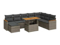 Gray Woven Resin Wicker Outdoor Furniture Set