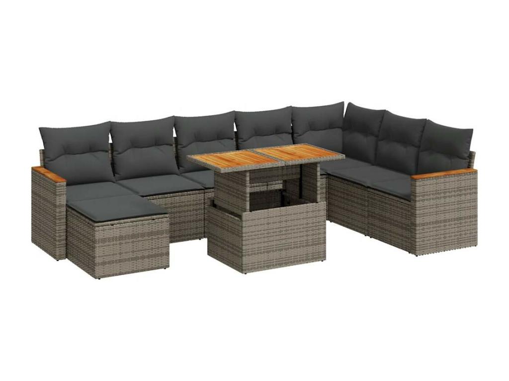Gray Woven Resin Wicker Outdoor Furniture Set