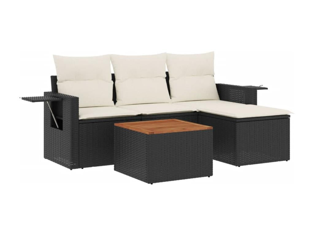 Black Woven Resin Wicker Outdoor Furniture Set - dlz1766576160167