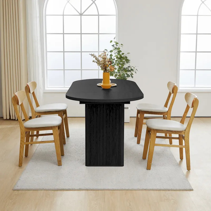 Oval Wood 70.86 in. Dining Table Seats 4-6