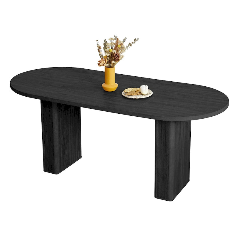 Oval Wood 70.86 in. Dining Table Seats 4-6