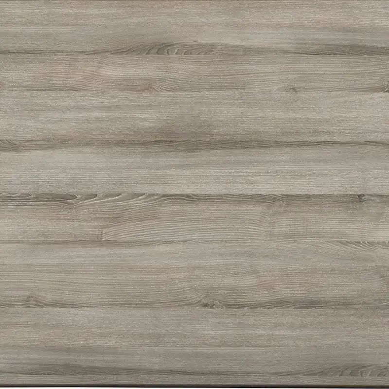 Kene 7pc Dining Table Set with 6 Padded Chairs, Solid Edge Band, Gray