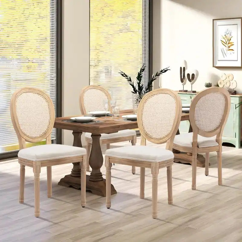 French Dining Chair with Nailhead Trim Set of 4