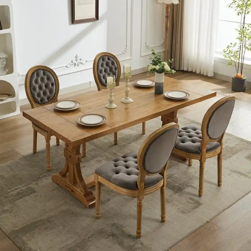 French Dining Chair with Nailhead Trim Set of 4