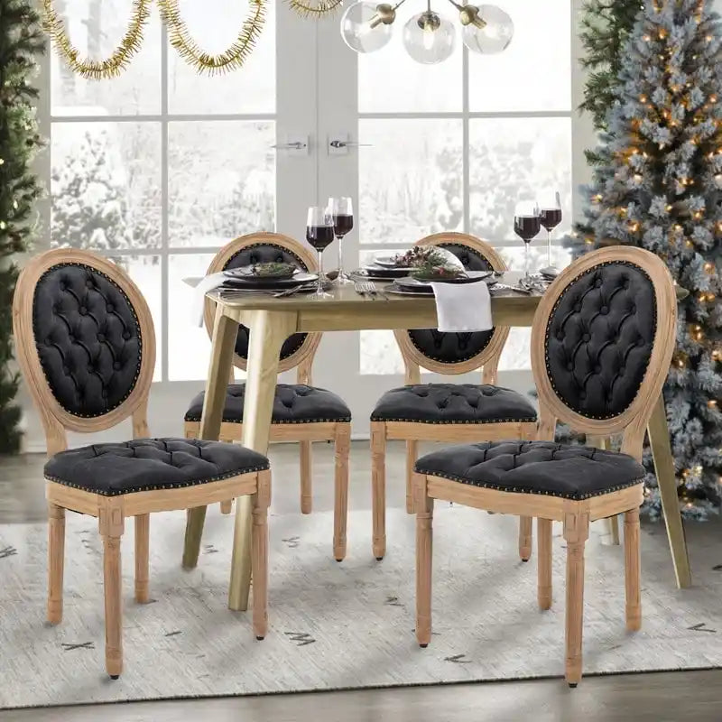 French Dining Chair with Nailhead Trim Set of 4