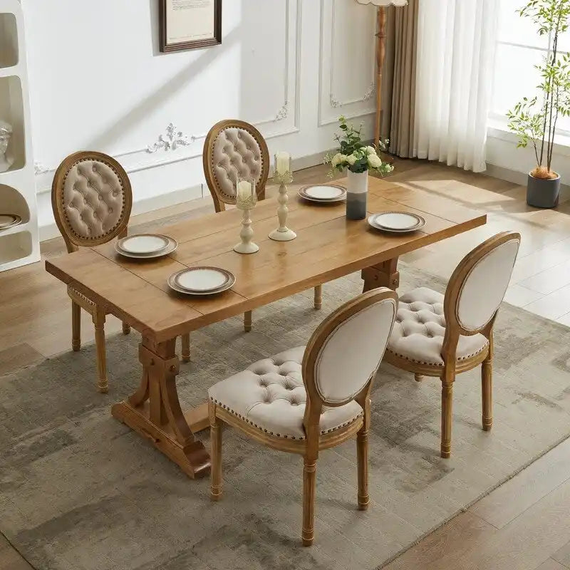 French Dining Chair with Nailhead Trim Set of 4