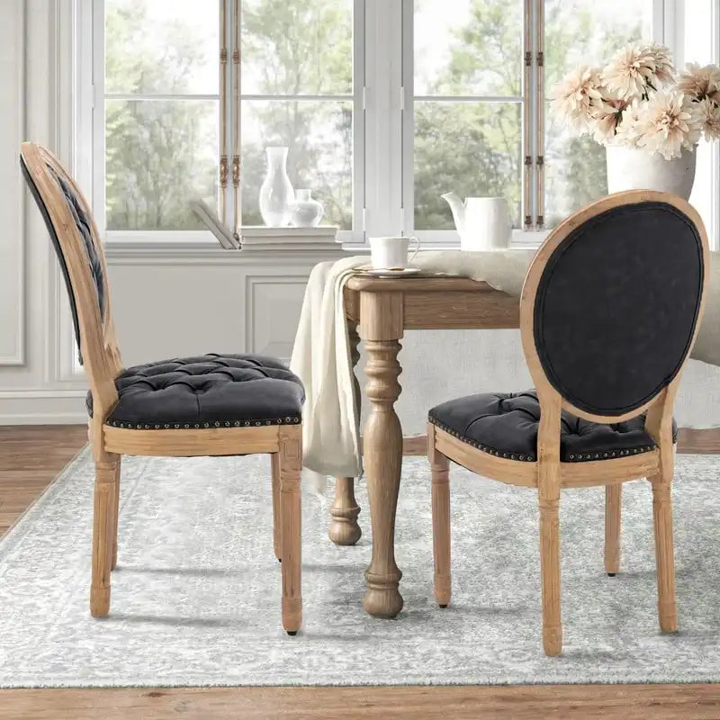 French Dining Chair with Nailhead Trim Set of 4