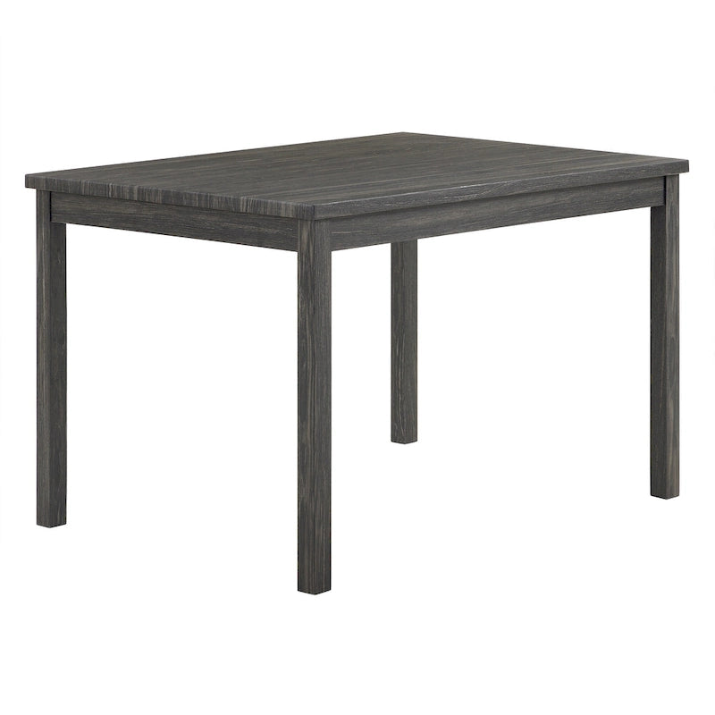 Rustic 5-Piece Dining Set with Small Space Rectangular Table & 4 Upholstered Chairs