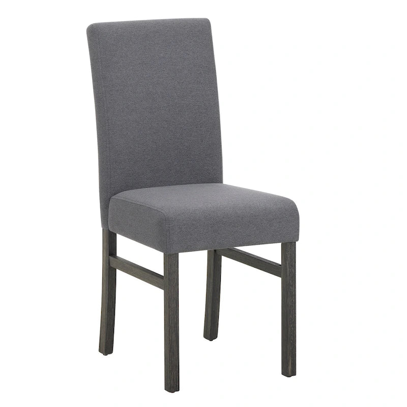 Rustic 5-Piece Dining Set with Small Space Rectangular Table & 4 Upholstered Chairs