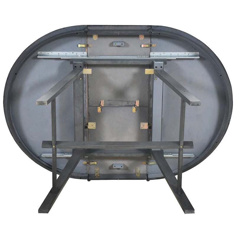 5-Piece Wooden Dining Table Set with Round Extendable Table & 4 Chairs