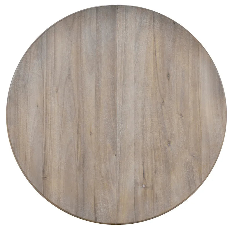 5-Piece Wooden Dining Table Set with Round Extendable Table & 4 Chairs