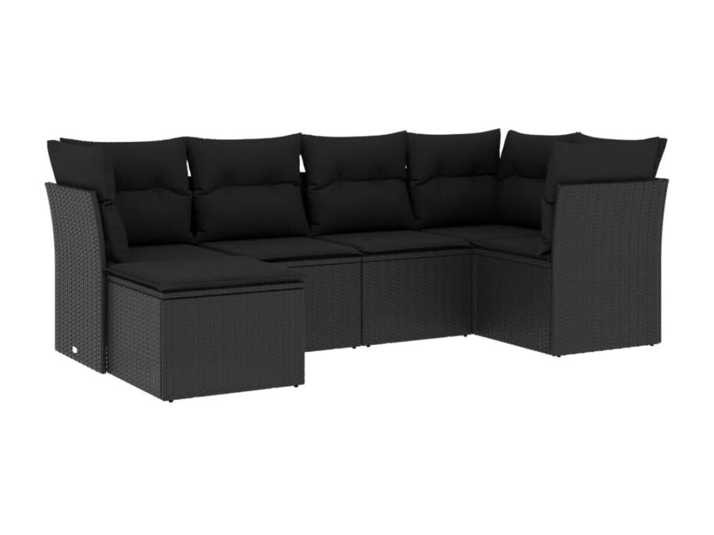 Black Woven Resin Wicker Outdoor Furniture Set - dlz1766576400464