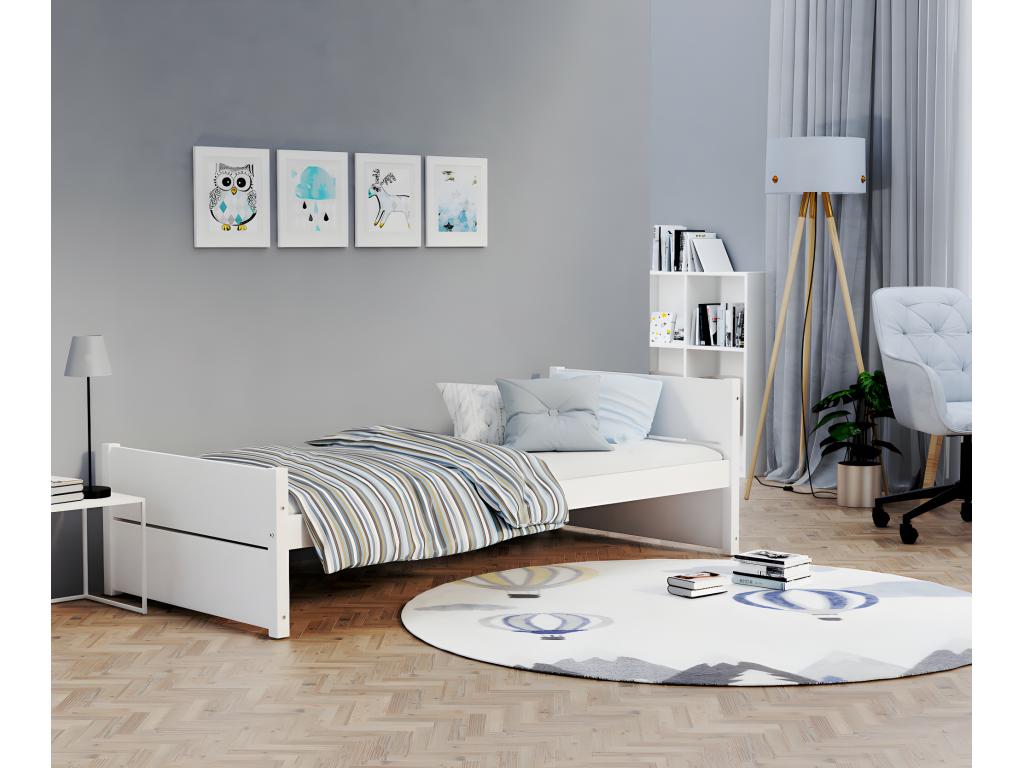 White Bed, 90 x 200 cm - dlz1766576339862