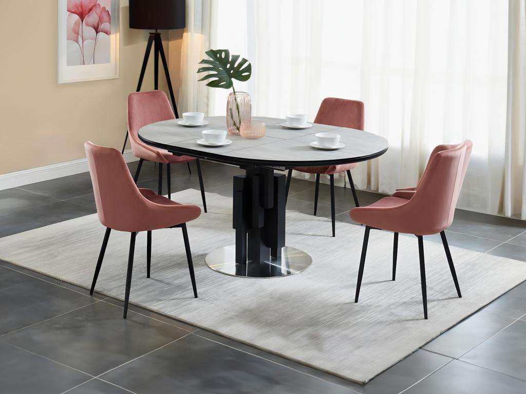 Black Metal Dining Table