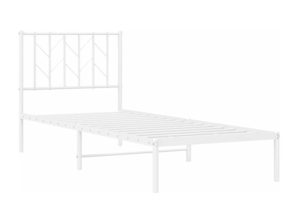 White Metal Bed Frame, 80 x 200 cm