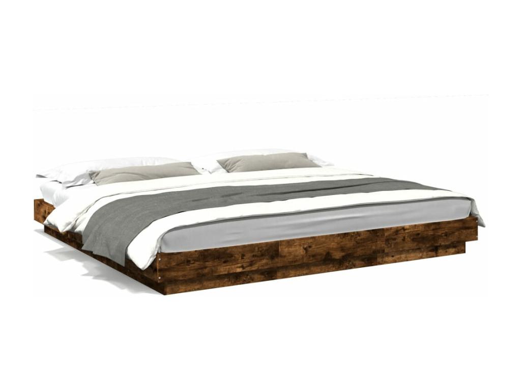 Brown Engineered Wood Bed Frame, 180 x 200 cm