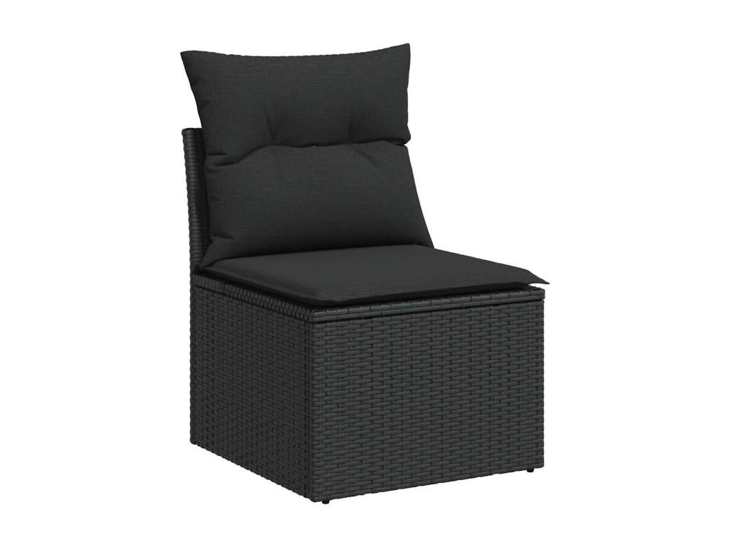Black Woven Resin Wicker Outdoor Furniture Set - dlz1766576433668