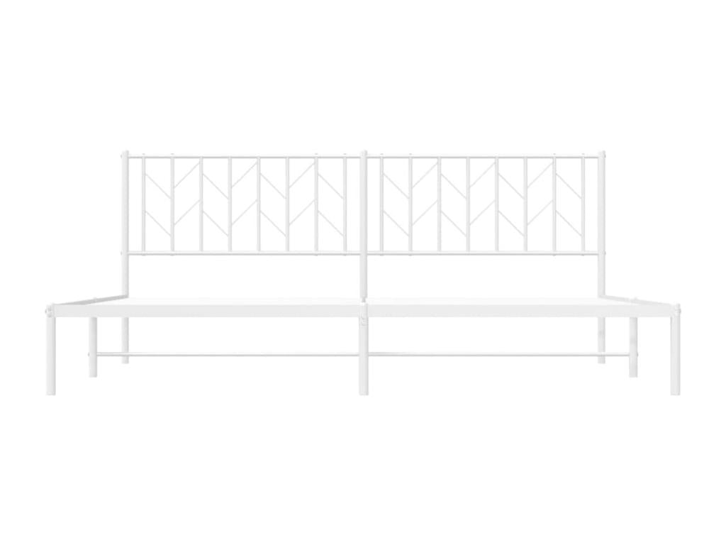White Metal Bed Frame, 200 x 200 cm