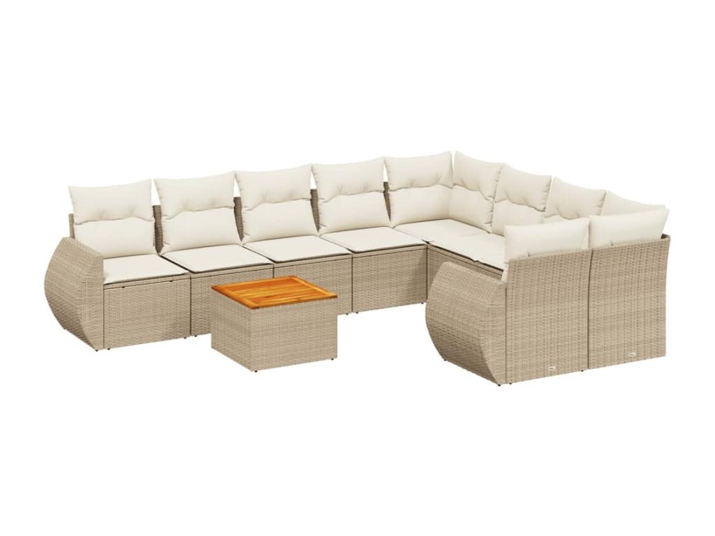 Beige Woven Resin Wicker Outdoor Furniture Set - dlz1766576385777