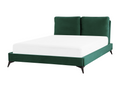 Green Velvet Bed, 140 x 200 cm