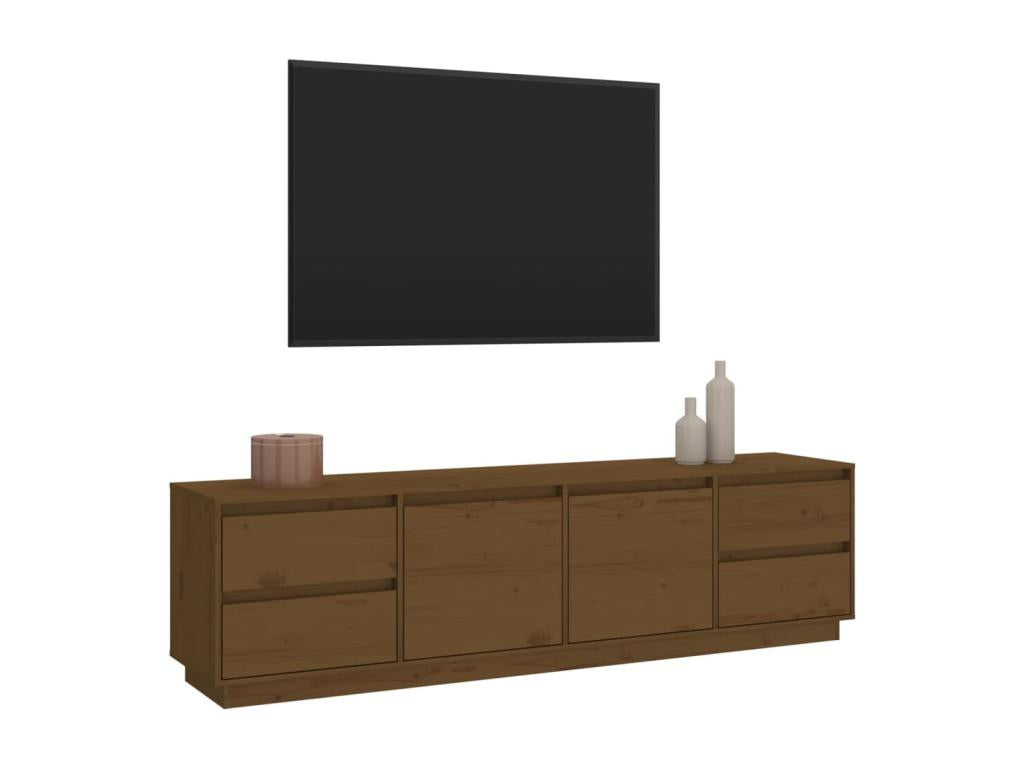 Brown Pine Wood TV Stand, 176 x 37 x 47.5 cm