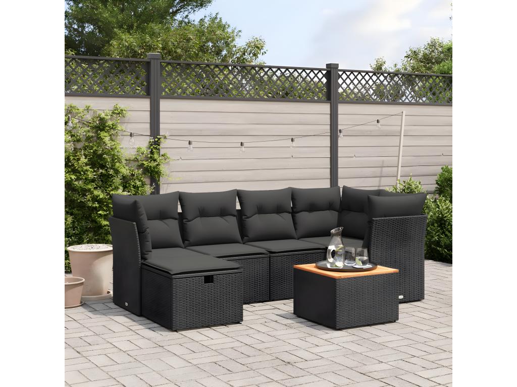 Black Woven Resin Wicker Outdoor Furniture Set - dlz1766576158666