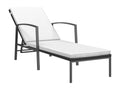 Black Chaise Lounge, 195 x 60 x 53 cm