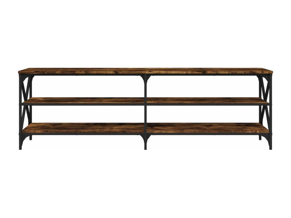 Brown Oak Wood TV Stand, 160 x 40 x 50 cm