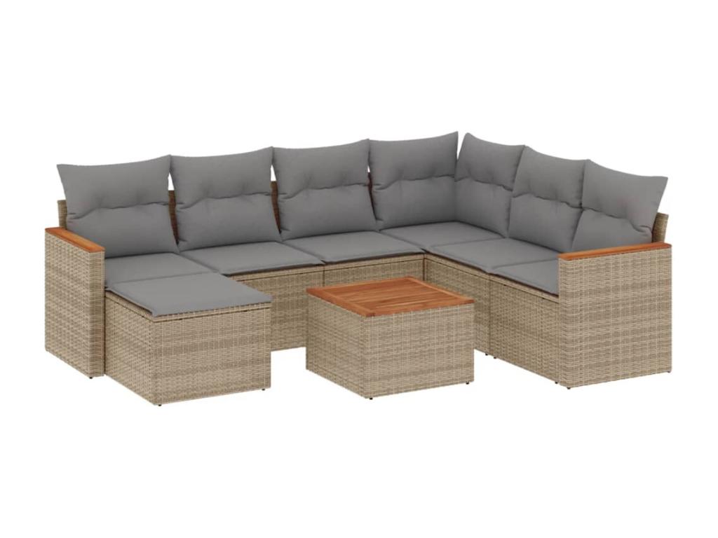 Beige Woven Resin Wicker Outdoor Furniture Set - dlz1766576240278