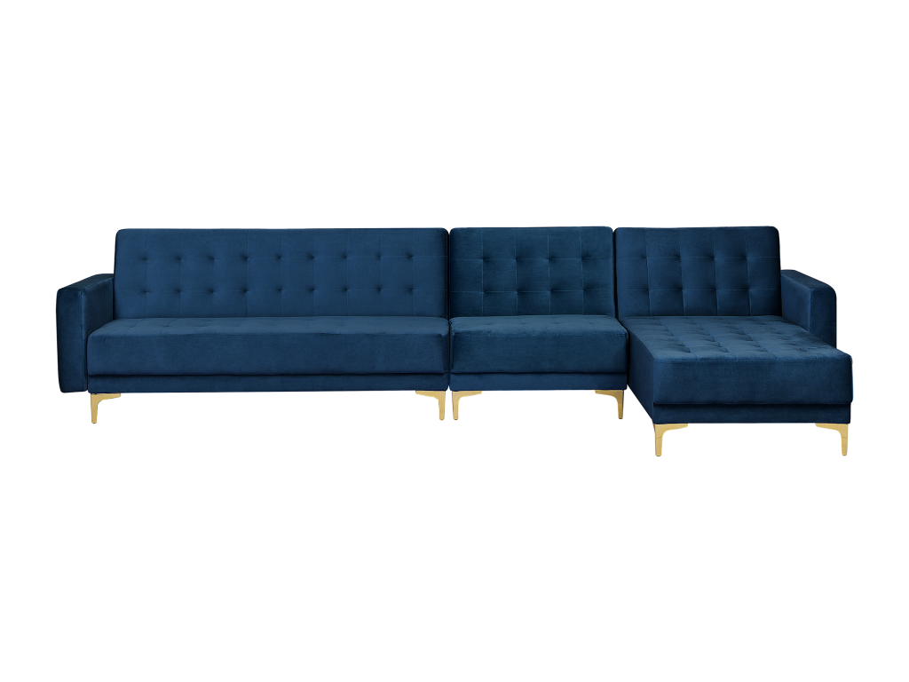 Blue Velvet Bed