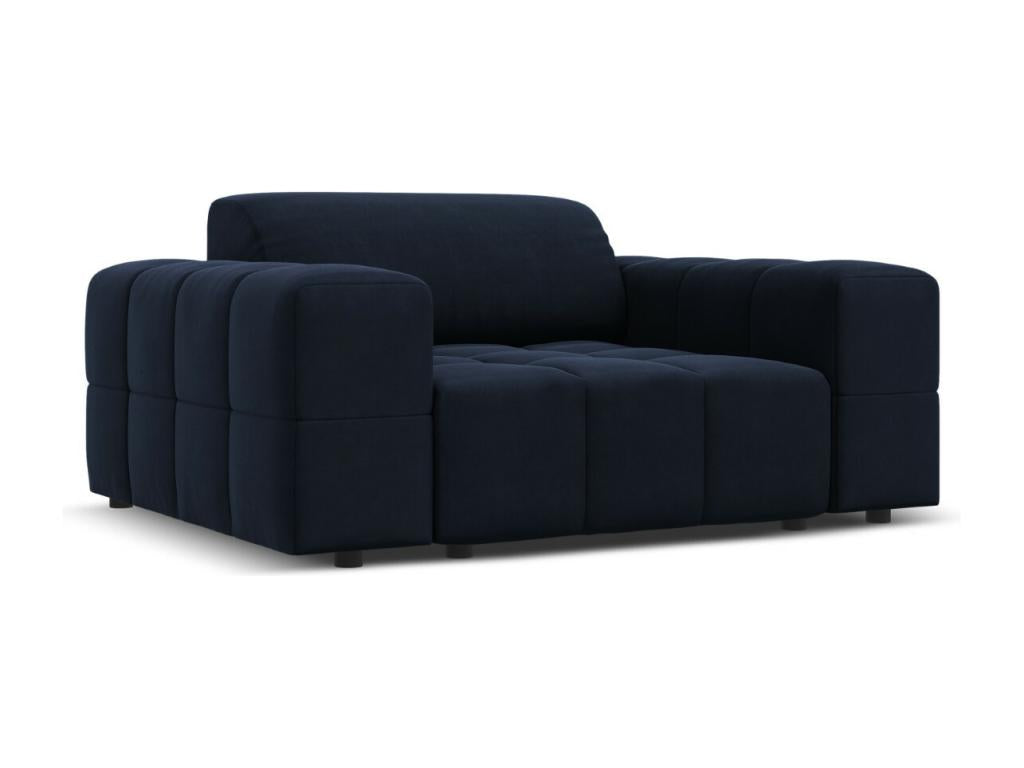 Blue Velvet Accent Chair, 124 x 102 x 70 cm