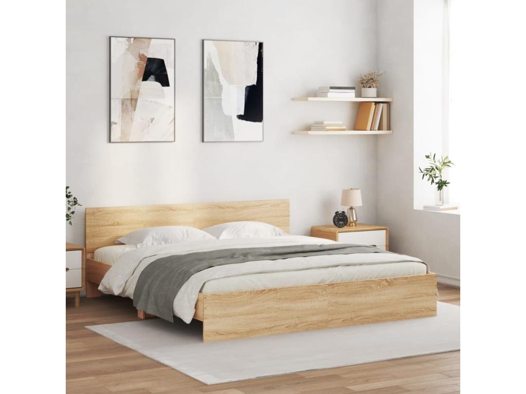 Brown Oak Wood Mattress, 160 x 200 cm