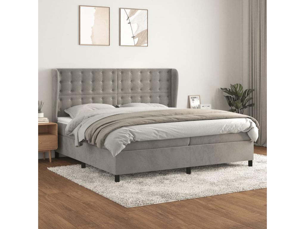 Gray Velvet Mattress, 200 x 200 cm - dlz1766576284702