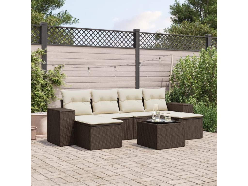 Brown Woven Resin Wicker Outdoor Furniture Set - dlz1766576504277