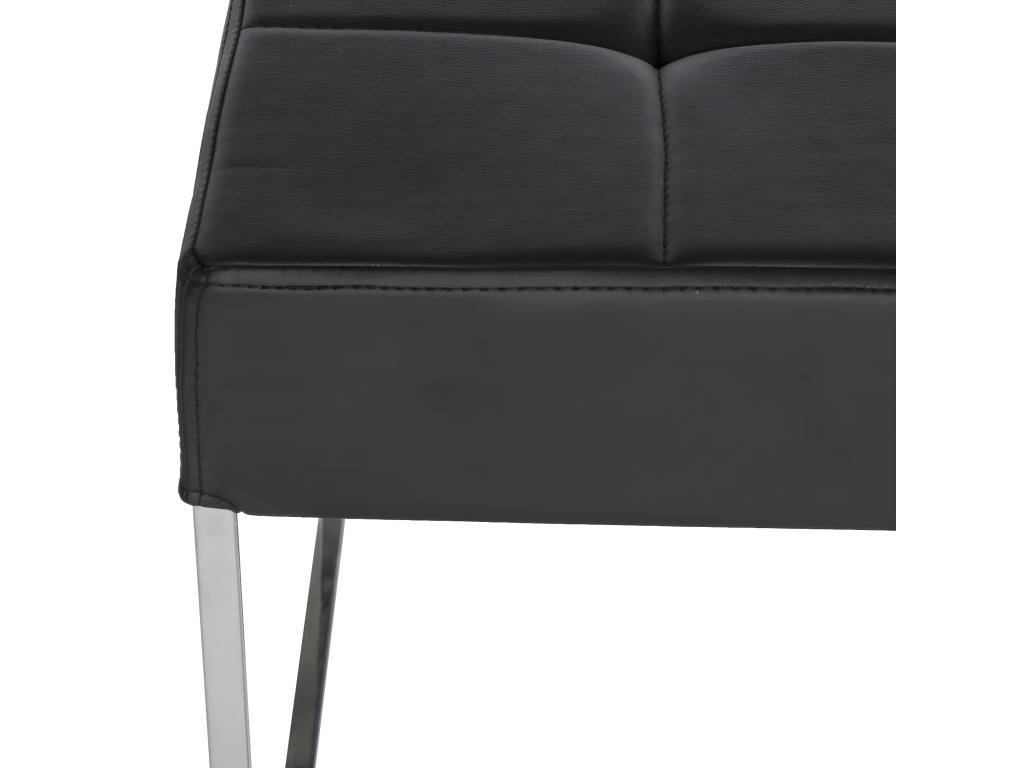 Black Ottoman, 46 x 64 x 48 cm