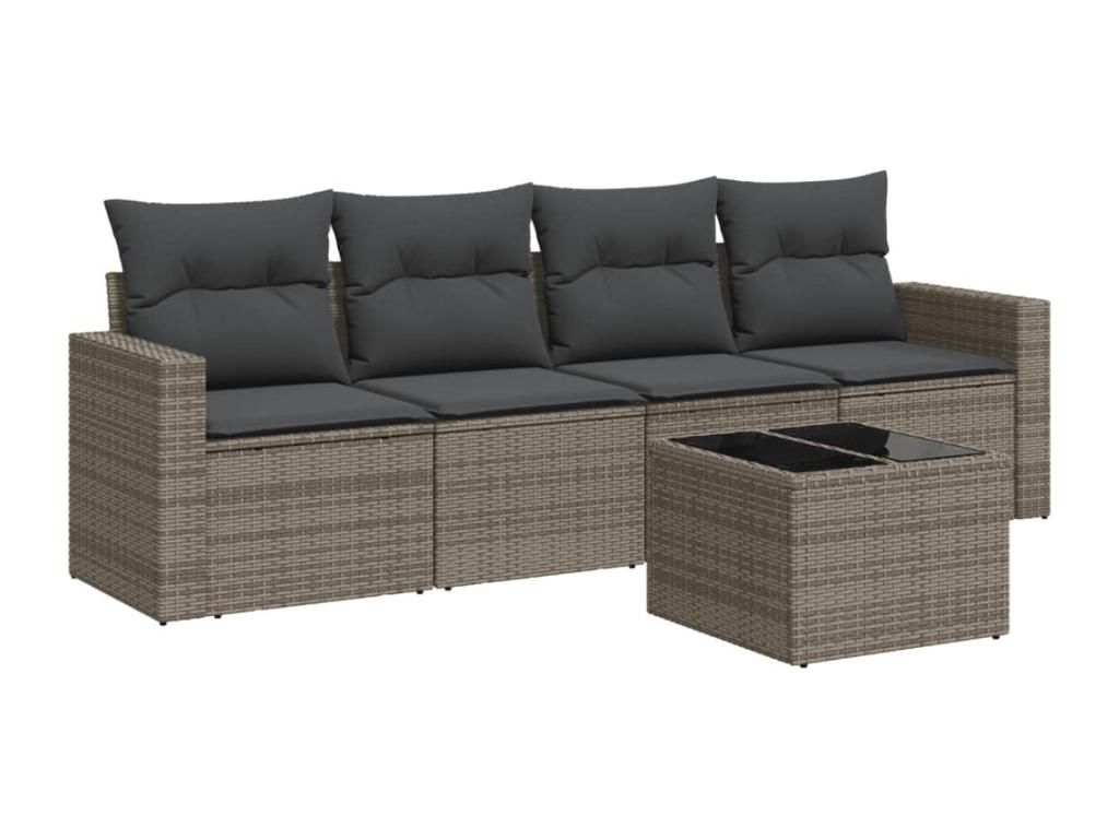 Gray Woven Resin Wicker Outdoor Furniture Set - dlz1766576392802